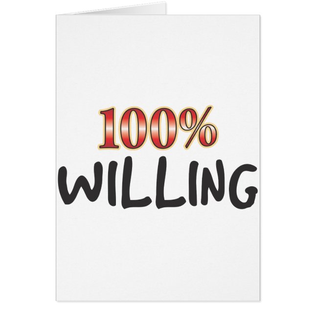 Gewillt sein von 100 Prozent (Vorne)