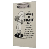 Gewillt sein zu kämpfen klemmbrett (Links)