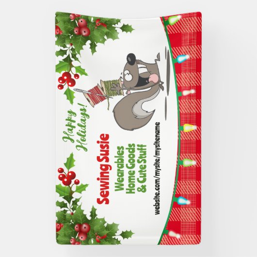 Gewindeschneidung von Eichhörnchen Banner (Vertikal)