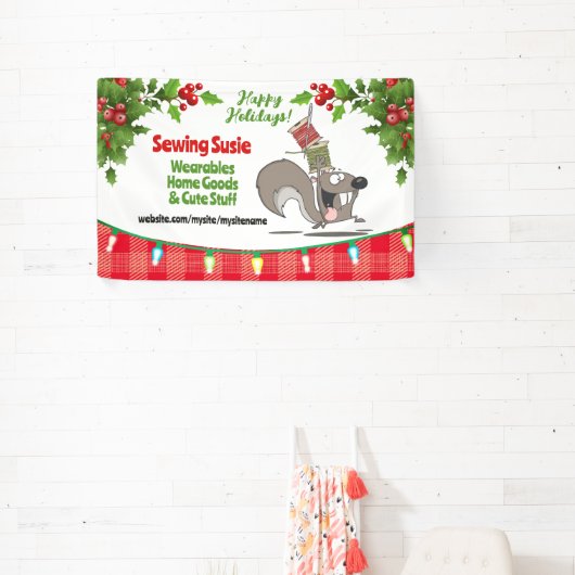 Gewindeschneidung von Eichhörnchen Banner (InSitu)