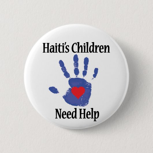 Gewinn für Haitis Kinder - Hilfe brauchen Button (Vorderseite)