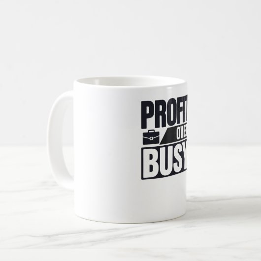 Gewinn gegenüber Minimalistischen Unternehmern Kaffeetasse (Vorderseite Links)