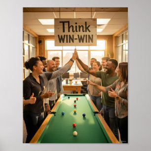 Gewinn-Gewinn-Teamarbeit-Feierplakat Poster