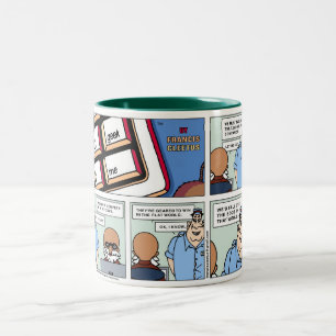 Gewinn in der flachen Welt! Zweifarbige Tasse