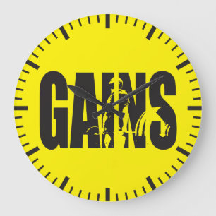 GEWINNE - "Körper-Gebäude" motivierend Große Wanduhr