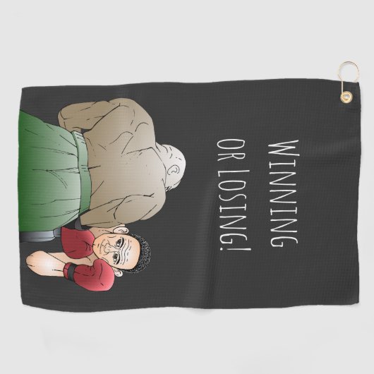 Gewinne oder Verlust Golfhandtuch (Horizontal)