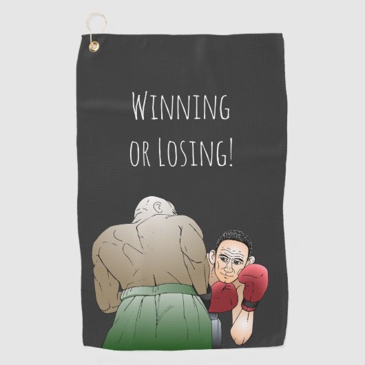 Gewinne oder Verlust Golfhandtuch (Vorderseite)