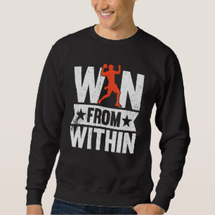 Gewinne vom Inneren American Flag Football Spieler Sweatshirt