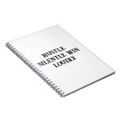 Gewinnen in Stille - kühne Motivation Notebook für Notizblock (Rechte Seite)