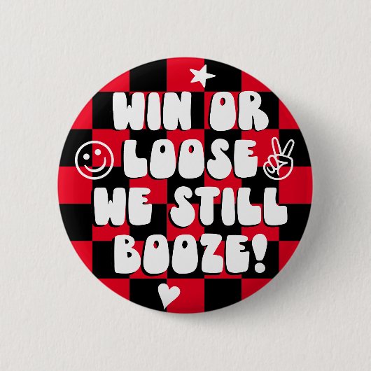 Gewinnen oder Loose wir noch booten Red Uni Spiel  Button (Vorderseite)