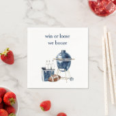 Gewinnen oder Lose Wir Booze Serviette (Beispiel)