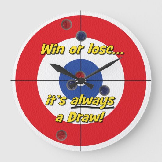 "Gewinnen oder verlieren..." Curlers Uhr - (rot) (Vorderseite)