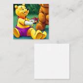 Gewinnen Sie das Pooh 2. Quadratische Visitenkarte (Vorne/Hinten)