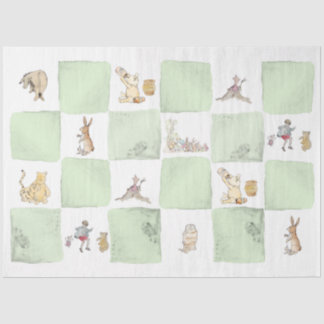 Gewinnen Sie das Pooh Green Karo Tissue Paper Seidenpapier