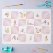 Gewinnen Sie das Pooh Pink Karo Tissue Paper Seidenpapier (Basteln)