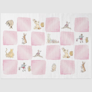 Gewinnen Sie das Pooh Pink Karo Tissue Paper Seidenpapier