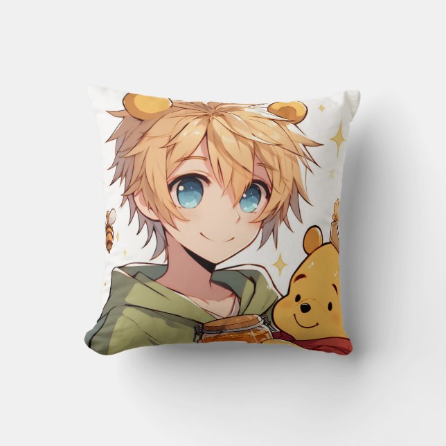 Gewinnen Sie den Pooh Anime Typ V10 Throw Kissen (Vorderseite)