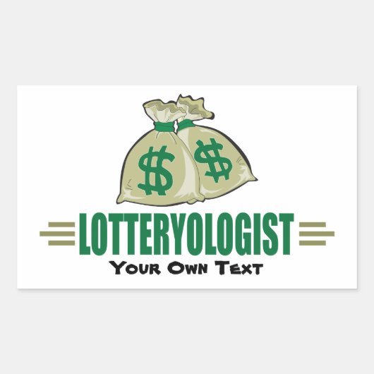 Gewinnen Sie die Lotterie! Funny Lottery Player Rechteckiger Aufkleber (Vorderseite)