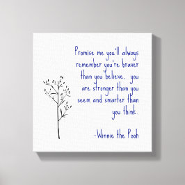 Gewinnen Sie die Pooh Quote Leinwand Kunst Inspira
