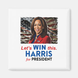 Gewinnen Sie dieses Harris für Präsident Kamala Ha Magnet