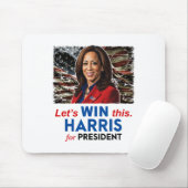 Gewinnen Sie dieses Harris für Präsident Kamala Ha Mousepad (Mit Mouse)