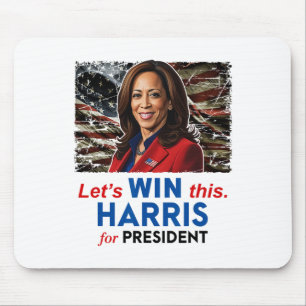 Gewinnen Sie dieses Harris für Präsident Kamala Ha Mousepad