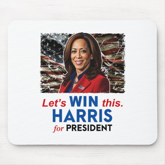 Gewinnen Sie dieses Harris für Präsident Kamala Ha Mousepad (Vorne)