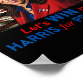 Gewinnen Sie dieses Harris für Präsident Kamala Ha Poster (Ecke)