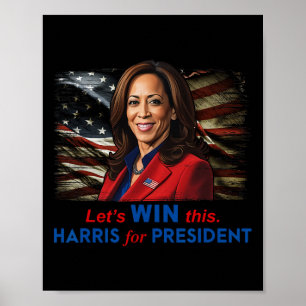 Gewinnen Sie dieses Harris für Präsident Kamala Ha Poster