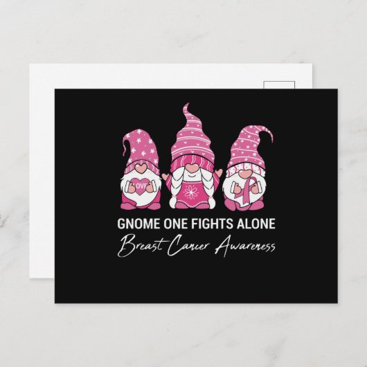 Gewinnen Sie einen Kampf allein Brustkrebs Bewusst Postkarte (Vorne/Hinten)