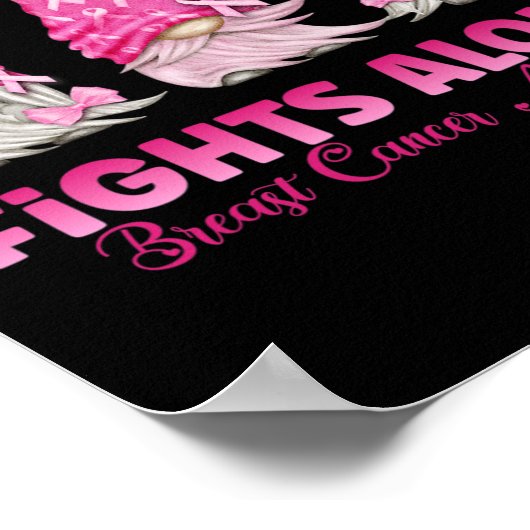 Gewinnen Sie einen Kampf allein rosa Brustkrebs-Au Poster (Ecke)