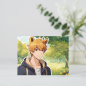 Gewinnen Sie Pooh Anime Typ V2 Postkarte (Stehend Vorderseite)