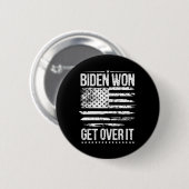 Gewinnen Sie sich über die Usa Flag Funny Biden Ha Button (Vorne & Hinten)