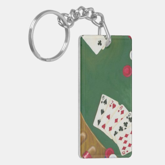 Gewinnender Poker übergibt sechs bis zehn Schlüsselanhänger (Vorderseite links)