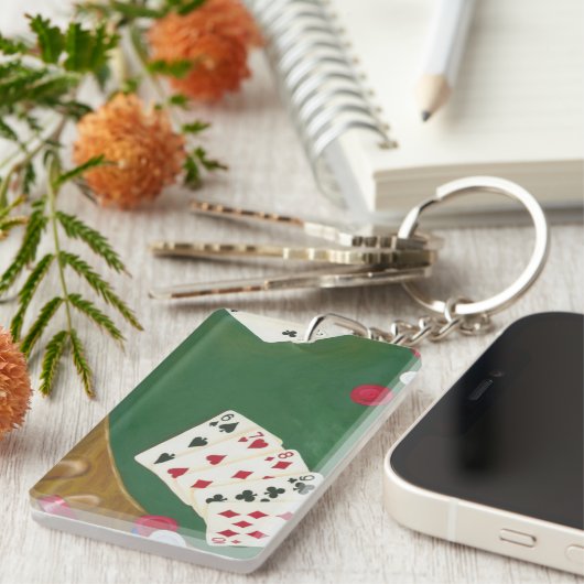 Gewinnender Poker übergibt sechs bis zehn Schlüsselanhänger (Vorderseite rechts)