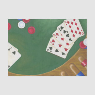 Gewinnender Poker übergibt sechs bis zehn Seidenpapier