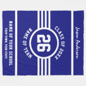 Gewinnender Spiel-Athleten-blaue und weiße Fleecedecke (Vorderseite (Horizontal))