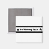 Gewinnendes Team Lustige Schwarze Sterne Magnet (Vorderseite/Rückseite)