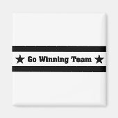 Gewinnendes Team Lustige Schwarze Sterne Magnet (Vorne)