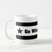 Gewinnendes Team-Typografie Schwarz Sterne Kaffeetasse (Links)