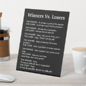 Gewinner bei Verlierern Sockelschild (In SItu)