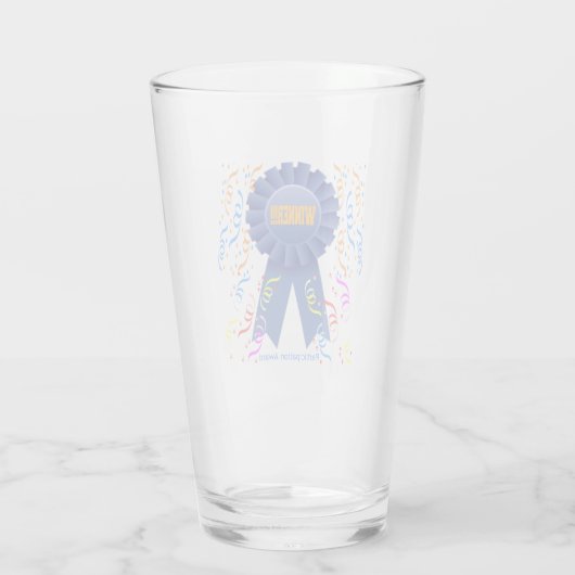 GEWINNER! Bier Glass Participation Award Glas (Rückseite)
