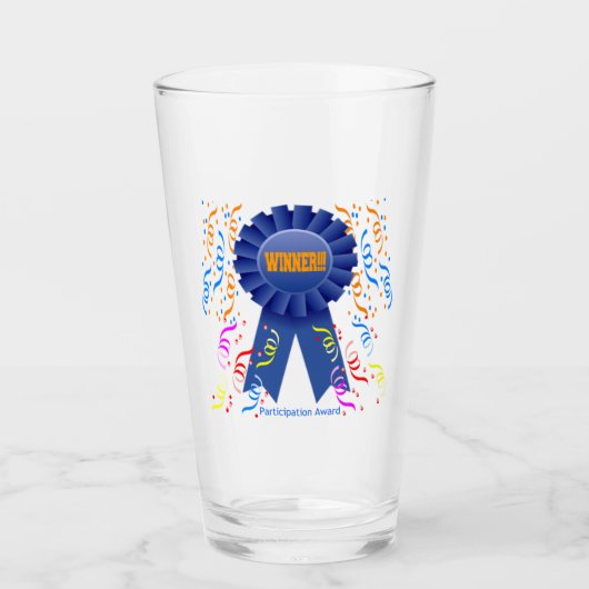 GEWINNER! Bier Glass Participation Award Glas (Vorderseite)