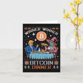 Gewinner Bitcoin Dinner Ugly Trump Xmas Sweat Karte (Gelbe Blume)