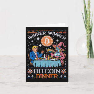 Gewinner Bitcoin Dinner Ugly Trump Xmas Sweat Karte