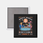 Gewinner Bitcoin Dinner Ugly Trump Xmas Sweat Magnet (Vorderseite/Rückseite)