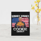 Gewinner Cookie Dinner Funny Trump 2024 47. Karte (Gelbe Blume)