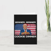 Gewinner Cookie Dinner Funny Trump 2024 47. Karte (Vorderseite)