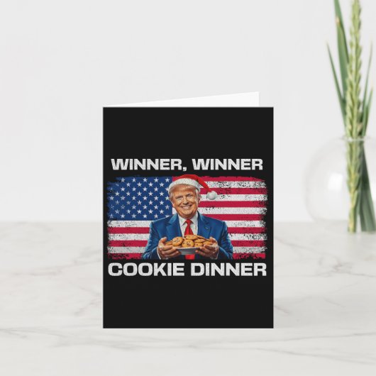 Gewinner Cookie Dinner Funny Trump 2024 47. Karte (Vorderseite)
