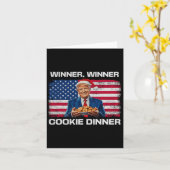 Gewinner Cookie Dinner Funny Trump 2024 47. Karte (Gelbe Blume)